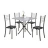 Conjunto de Mesa Tubular 70x70cm Tampo em Granito com 4 Cadeiras Dany  - 2