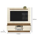 Ver imagem 5 de Estante Painel Home para Tv 70" Florianópolis Off White/amêndoa- Mabe Magazine