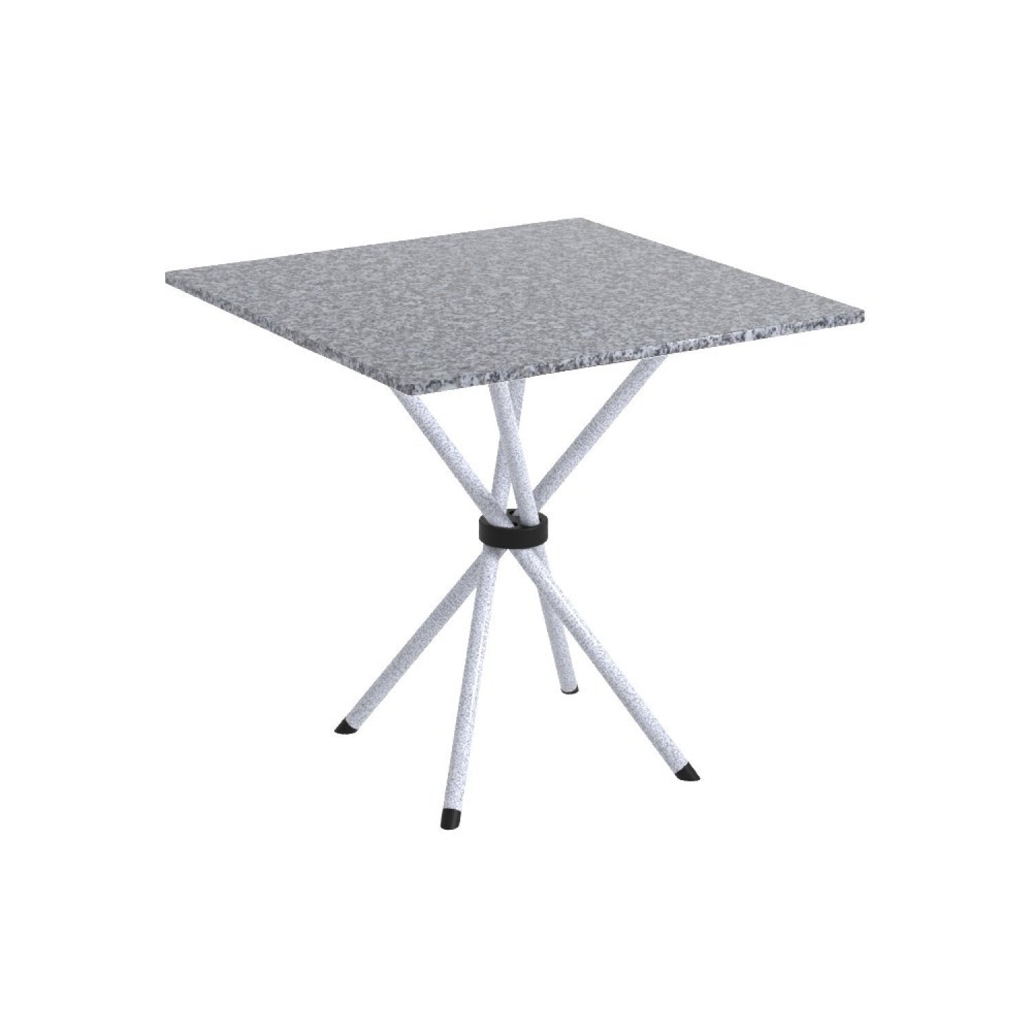 Conjunto de Mesa Tubular 70x70cm Tampo em Granito com 4 Cadeiras Dany  - 4
