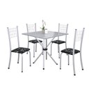 Ver imagem 2 de Conjunto de Mesa Tubular 70x70cm Tampo em Granito com 4 Cadeiras Dany 