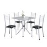 Conjunto de Mesa Tubular 70x70cm Tampo em Granito com 4 Cadeiras Dany  - 2