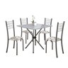 Conjunto de Mesa Tubular 70x70cm Tampo em Granito com 4 Cadeiras Dany  - 2