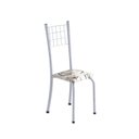 Ver imagem 5 de Conjunto de Mesa Tubular 70x70cm Tampo em Granito com 4 Cadeiras Dany Branco/Arabesco/Martelado Perola/Ocre