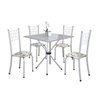 Conjunto de Mesa Tubular 70x70cm Tampo em Granito com 4 Cadeiras Dany  - 2