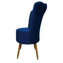 Ver imagem 3 de Cadeira Poltrona Decorativa Pétala Veludo Luxo Premium Pés Retrô Palito Sala e Quarto Azul Marinho