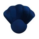 Ver imagem 4 de Cadeira Poltrona Decorativa Pétala Veludo Luxo Premium Pés Retrô Palito Sala e Quarto Azul Marinho