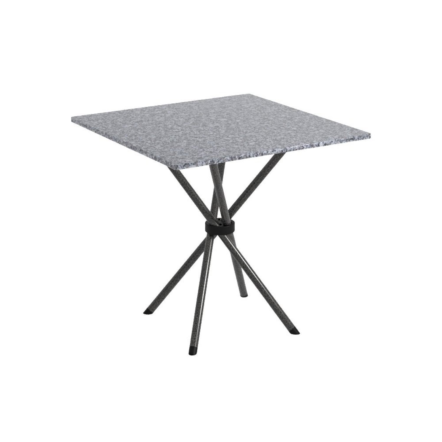 Conjunto de Mesa Tubular 70x70cm Tampo em Granito com 4 Cadeiras Dany  - 4