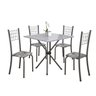 Conjunto de Mesa Tubular 70x70cm Tampo em Granito com 4 Cadeiras Dany  - 2