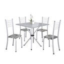 Ver imagem 2 de Conjunto de Mesa Tubular 70x70cm Tampo em Granito com 4 Cadeiras Dany 