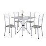 Conjunto de Mesa Tubular 70x70cm Tampo em Granito com 4 Cadeiras Dany  - 2