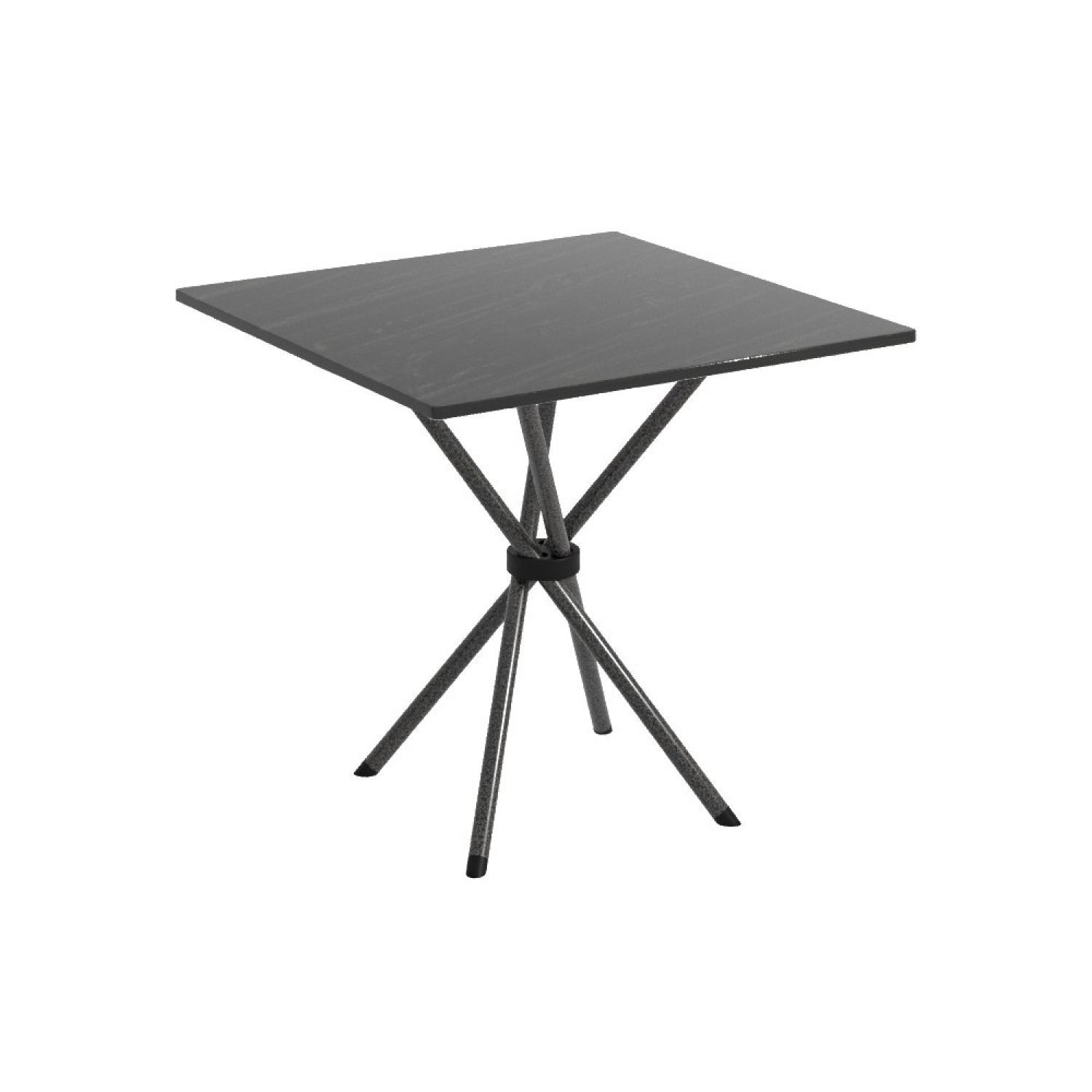 Conjunto de Mesa Tubular 70x70cm Tampo em Ardósia com 4 Cadeiras Dany  - 4