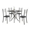 Conjunto de Mesa Tubular 70x70cm Tampo em Ardósia com 4 Cadeiras Dany  - 2