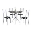 Ver imagem 2 de Conjunto de Mesa Tubular 70x70cm Tampo em Ardósia com 4 Cadeiras Dany