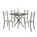 Ver imagem 2 de Conjunto de Mesa Tubular 70x70cm Tampo em Ardósia com 4 Cadeiras Dany 