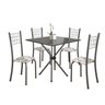 Conjunto de Mesa Tubular 70x70cm Tampo em Ardósia com 4 Cadeiras Dany  - 2
