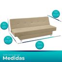 Ver imagem 5 de Sofá Cama Reclinável 3 Lugares Xangai Veludo Bege Conce - Lojas Curitibanas
