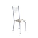 Ver imagem 5 de Conjunto de Mesa Tubular 70x70cm Tampo em Ardósia com 4 Cadeiras Dany Branco/Arabesco/Martelado Perola/Indiano