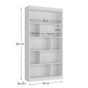 Ver imagem 3 de Estante para Quarto Artemis Espresso Móveis Branco