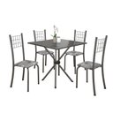 Ver imagem 2 de Conjunto de Mesa Tubular 70x70cm Tampo em Ardósia com 4 Cadeiras Dany 