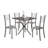 Conjunto de Mesa Tubular 70x70cm Tampo em Ardósia com 4 Cadeiras Dany  - 2