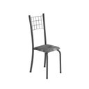 Ver imagem 5 de Conjunto de Mesa Tubular 70x70cm Tampo em Ardósia com 4 Cadeiras Dany Cinza/Paraopeba/Martelado Prata/Indiano