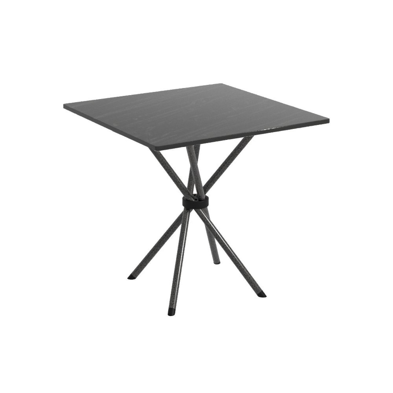 Conjunto de Mesa Tubular 70x70cm Tampo em Ardósia com 4 Cadeiras Dany  - 4