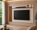 Ver imagem 1 de Painel Arkansas Freijó Off White para TV até 65 Polegadas