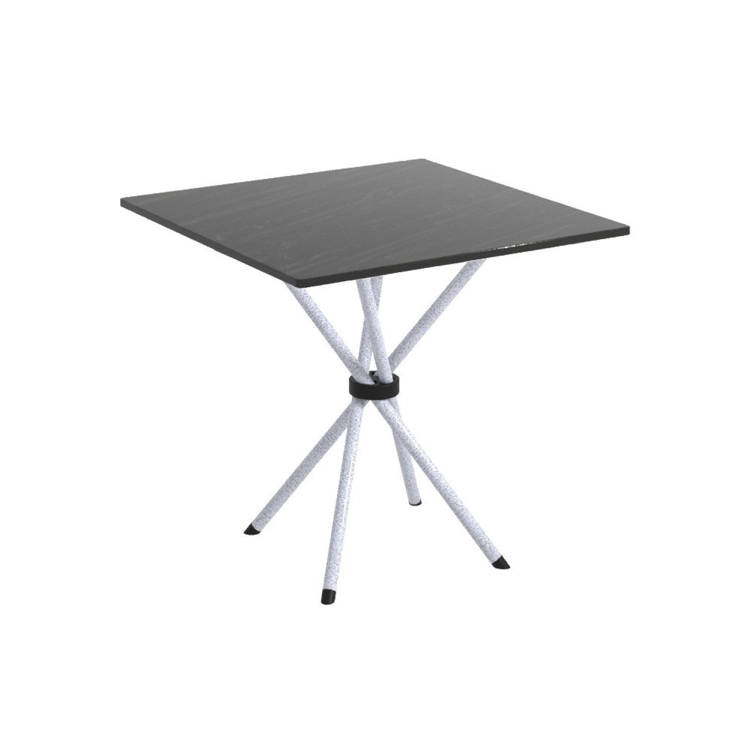 Conjunto de Mesa Tubular 70x70cm Tampo em Ardósia com 4 Cadeiras Dany  - 4