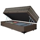Ver imagem 5 de Cama Box Baú Suede Solteiro + Colchão Sereneprime Molas Ensacadas 88x188x69 Marrom