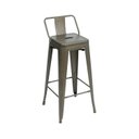 Ver imagem 1 de Banqueta Alta com Encosto Industrial em Aço Tolix Espresso Móveis