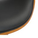 Ver imagem 6 de Banqueta Nicole Giratória Estofada com Encosto Couro Madeira Espresso Móveis Preto
