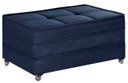 Ver imagem 1 de Puff Cama Solteiro Dobravel com Rodízios Lindecor Cor Azul Petróleo