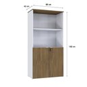 Ver imagem 3 de Armário Alto Estante com 02 Portas 161,5x80x42cm Wlae80 com Vermont Oak