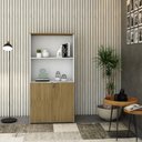 Ver imagem 6 de Armário Alto Estante com 02 Portas 161,5x80x42cm Wlae80 com Vermont Oak