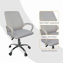 Ver imagem 4 de Cadeira de Escritório Esteirinha Mesh Ergonômica Giratória Branco