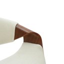 Ver imagem 5 de Banqueta Nicole Giratória Estofada com Encosto Tecido Madeira Espresso Móveis