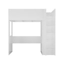 Ver imagem 7 de Cama Alta com Armário 4 Nichos 2 Portas 2 Prateleiras Branco