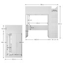 Ver imagem 3 de Cama Alta com Armário 4 Nichos 2 Portas 2 Prateleiras Branco