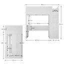 Ver imagem 3 de Cama Alta com Armário 4 Nichos 2 Portas 2 Prateleiras
