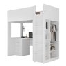 Cama com Armário 2 Portas e 4 Nichos 1 Mesa Escritório com 2 Gavetas - 2