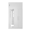 Ver mais imagens de Cama com Armário 2 Portas e 4 Nichos 1 Mesa Escritório com 2 Gavetas Branco