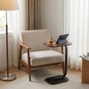 Ver imagem 3 de Mesinha Lateral Apoio Multiuso Canto Sofa Cama Leitura Cafe Notebook Home Office Minimalista Compact