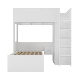 Beliche com Armário 2 Portas 4 Nichos 1 Mesa de Apoio 1 Gaveta 8299  - 7
