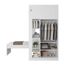 Ver mais imagens de Beliche com Armário 2 Portas 4 Nichos 1 Mesa de Apoio 1 Gaveta 8299 Branco