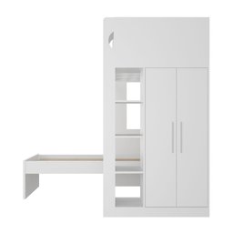Beliche com Armário 2 Portas 4 Nichos 1 Mesa de Apoio 1 Gaveta 8299 Branco - 9 Beliche com Armário 2 Portas 4 Nichos 1 Mesa de Apoio 1 Gaveta 8299 Branco - 9