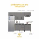 Ver imagem 5 de Cozinha Modulada Completa Fidelitá Mônaco 5 Peças 280cm 10 Portas 2 Gavetas sem Tampo Chumbo/tit