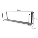 Ver imagem 2 de Prateleira de Parede Bracket Industrial 90cm Carvalho e Branco