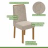 Kit com 6 Cadeiras para Sala de Jantar Estofadas Astrid - 4