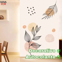 Ver imagem 4 de Adesivo de Parede Flor Decorativo Parede Boho Floral Minimalista Sala Copa 90cm