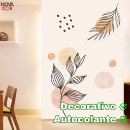 Adesivo de Parede Flor Decorativo Parede Boho Floral Minimalista Sala Copa 90cm - 4